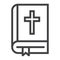 Bible line icon, easter and holiday, book sign