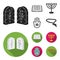 Bible, menorah, hamsa, orthodox cross.Religion set collection icons in black, flat style vector symbol stock