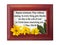 Bible quote in wooden frame yellow flowers. Card with text sign for believers. Inspirational verse thoughts for praying