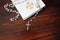 Bible and rosary beads for a catholic to pray  background with copy space
