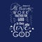 Bible verb background with modern lettering. All things work together for good to them that love God. Christian poster