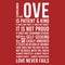 Biblical phrase from 1 corinthians 13:8, love never fails