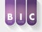 BIC - Bank Identifier Code acronym, business concept