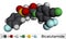 Bicalutamide molecule. It is nonsteroidal anti-androgen for prostate cancer. Molecular model. 3D rendering