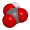 Bicarbonate anion, chemical structure. Common salts include sodium bicarbonate (baking soda) and ammonium bicarbonate. 3D