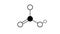 bicarbonate molecule, structural chemical formula, ball-and-stick model, isolated image polyatomic anion