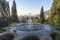 The Bicchierone fountain, an iconic place in Villa D `este, Tivoli, Italy
