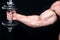 Bicep with hand weights
