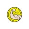 Bicep muscle line icon