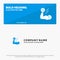 Biceps, Bodybuilding, Growth, Muscle, Workout SOlid Icon Website Banner and Business Logo Template