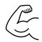 Biceps line vector icon