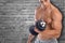 Biceps training bodybuilder bodybuilding muscles copyspace copy