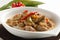 Bicol express - a spicy stew with pork, shrimp paste, and chilies, AI generative Filipino dish