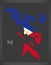 Bicol map of the Philippines with Philippine national flag illus