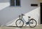 Bicycle against Stucco Building