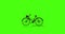 Bicycle animation. The wheels and pedals are rotating and the road is animated. No people