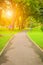 Bicycle asphalt path in the park