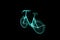Bicycle Bike in Hologram Wireframe Style. Nice 3D Rendering