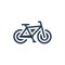 Bicycle, bike solid flat icon. vector illustration
