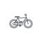 Bicycle, bike thin line icon. Linear vector symbol