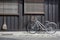 Bicycle and broom in front of old Japan house