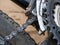 bicycle chain with links close-up  chain repair and replacement