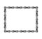 Bicycle chain square frame. Iron frame. Vector illustration