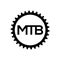 Bicycle chainring. Vector mountain bike gear logo template