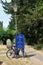 Bicycle in a churchyard