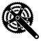 Bicycle cogwheel sprocket crankset symbol