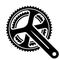 Bicycle cogwheel sprocket crankset symbol