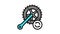 bicycle connecting rods replacement color icon animation