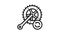 bicycle connecting rods replacement line icon animation