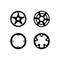 Bicycle crank vector collection