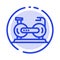 Bicycle, Cycle, Exercise, Bike, Fitness Blue Dotted Line Line Icon