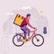 Bicycle Delivery Courier Man