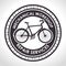 Bicycle emblem with shop and mechanical service