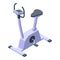 Bicycle exercise bike icon, isometric style