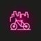 Bicycle, exercise, park neon style icon. Simple thin line, outline vector of park and garden icons for ui and ux