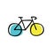 Bicycle fixed gear doodle icon