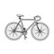 Bicycle fixed gear doodle icon