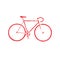 Bicycle fixed gear doodle icon, vector illustration