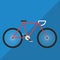 Bicycle Flat Color Vector