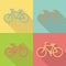 Bicycle flat icon design vector