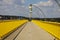 Bicycle footbridge along the A4 motorway.