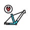 bicycle frame repair color icon vector illustration