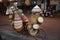 Bicycle full of hats for sale in Hanoi, Vietnam, Asia