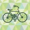 Bicycle on a geometric background