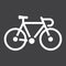 Bicycle glyph icon, transport and vehicle, bike