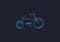 Bicycle gradient line illustration
